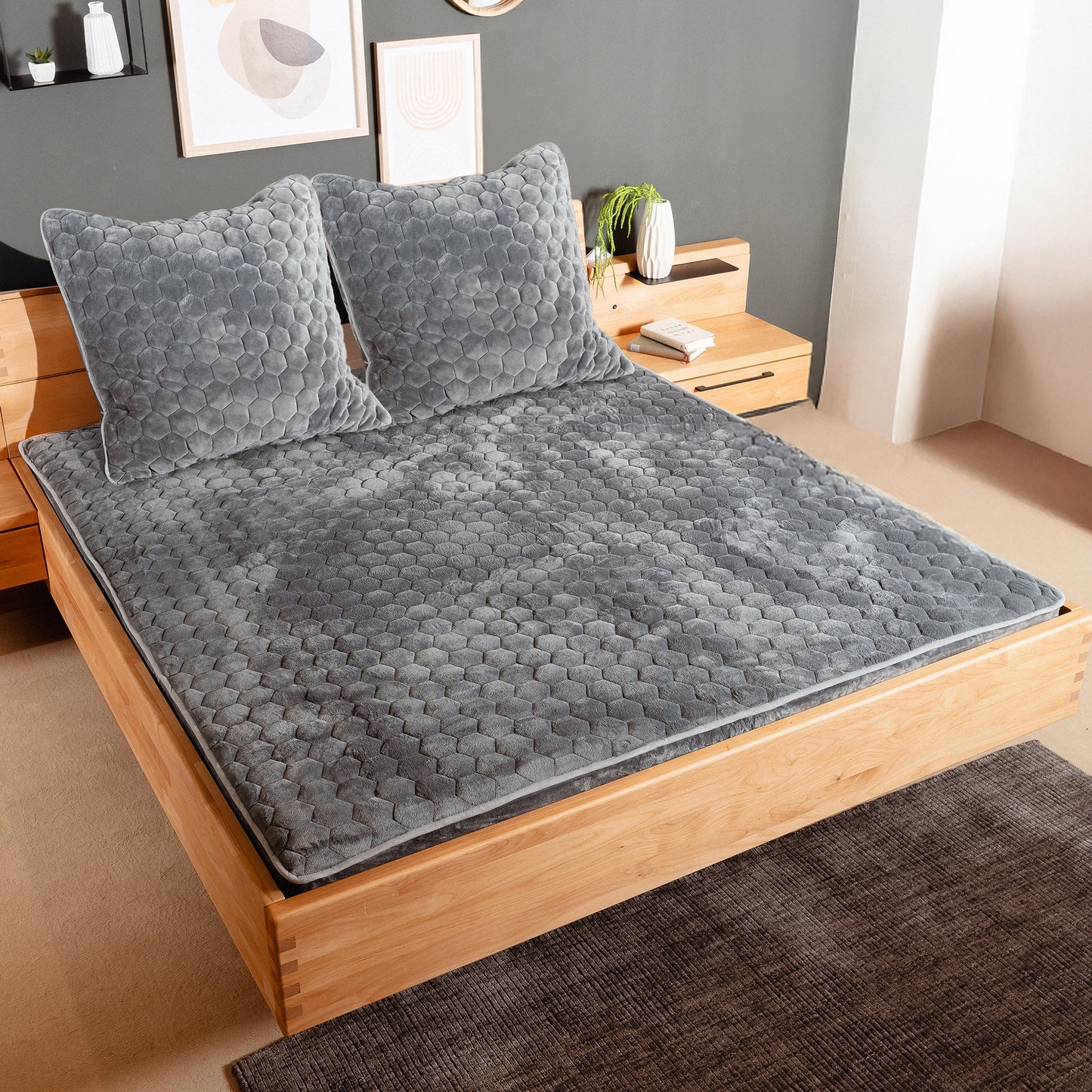 Spannbettlaken mit Kissenbezüge