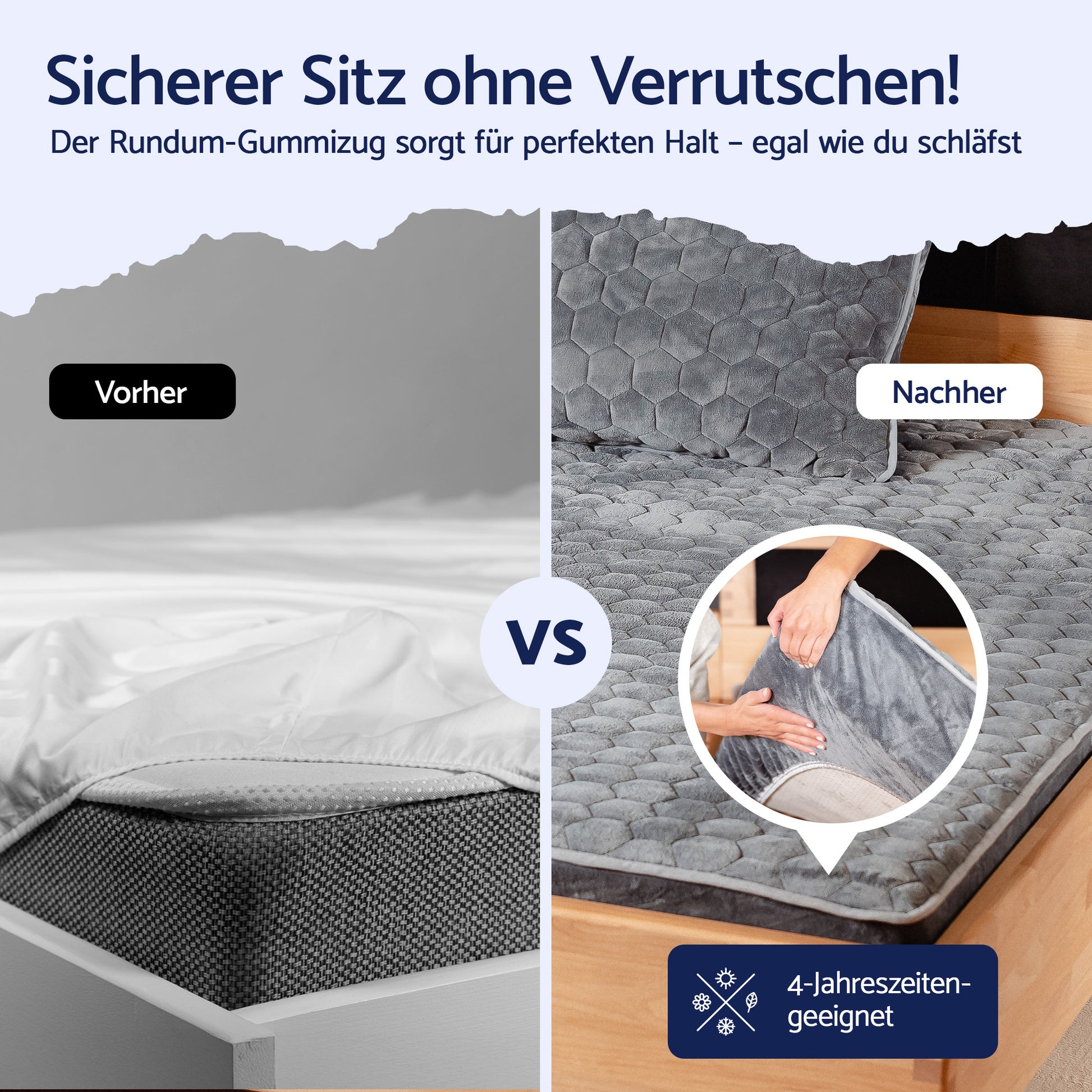 Spannbettlaken ohne Falten