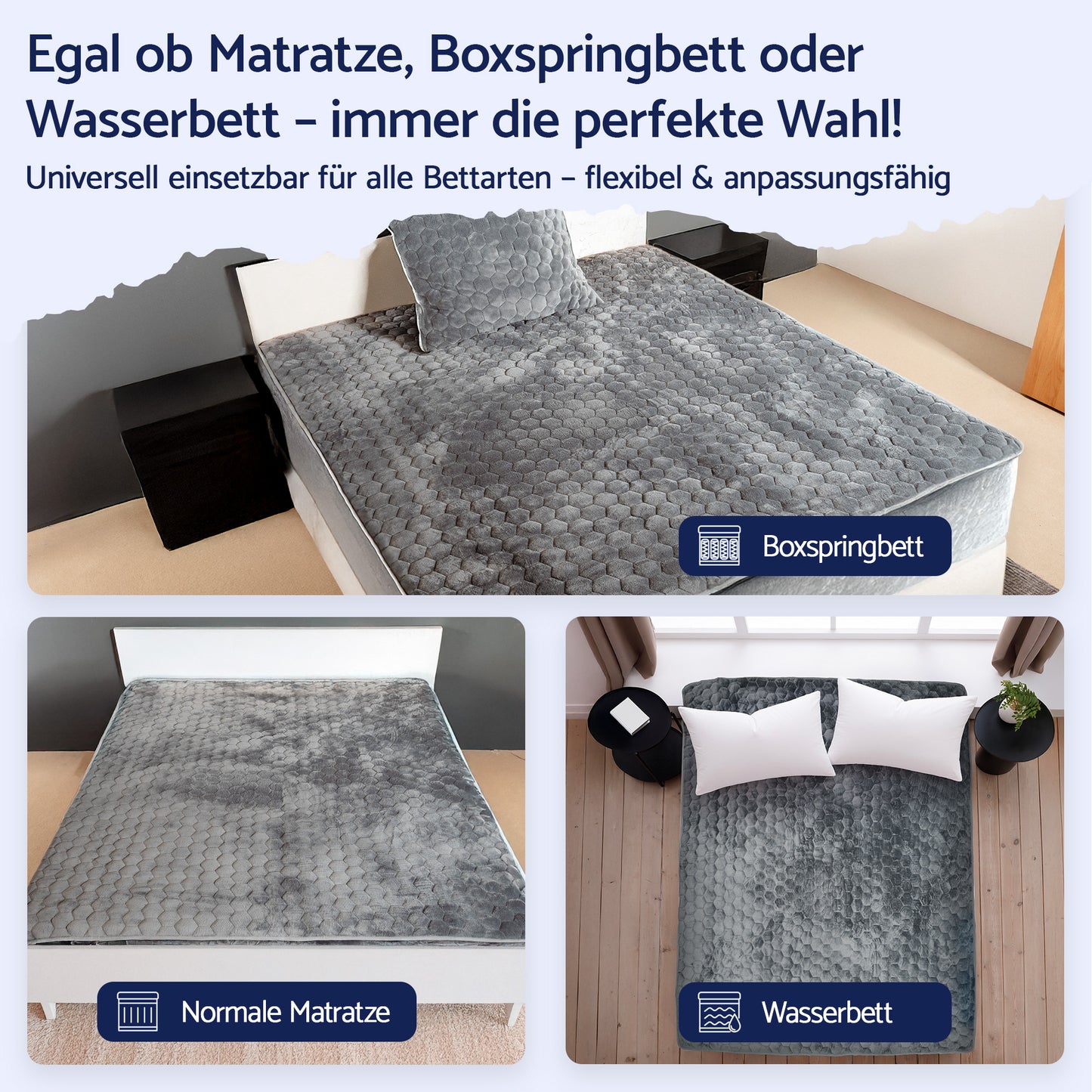 Spannbettlaken für alle Matratzenarten